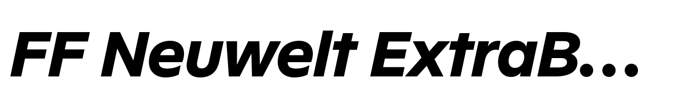 FF Neuwelt ExtraBold Italic